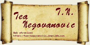 Tea Negovanović vizit kartica